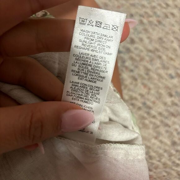 NWT ASOS Paisley Plunge Green Beach Cut Out Bikini Mini Dress- Size 10 - Picture 5 of 7